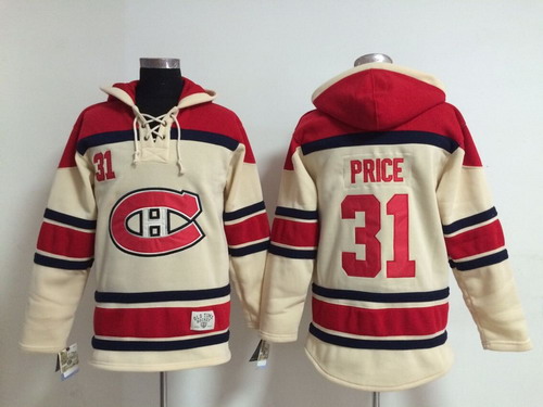 Montreal Canadiens #31 Carey Price Cream Old Time Hockey Hoodie Montreal Canadiens #31 Carey Price Cream Old Time Hockey Hoodie